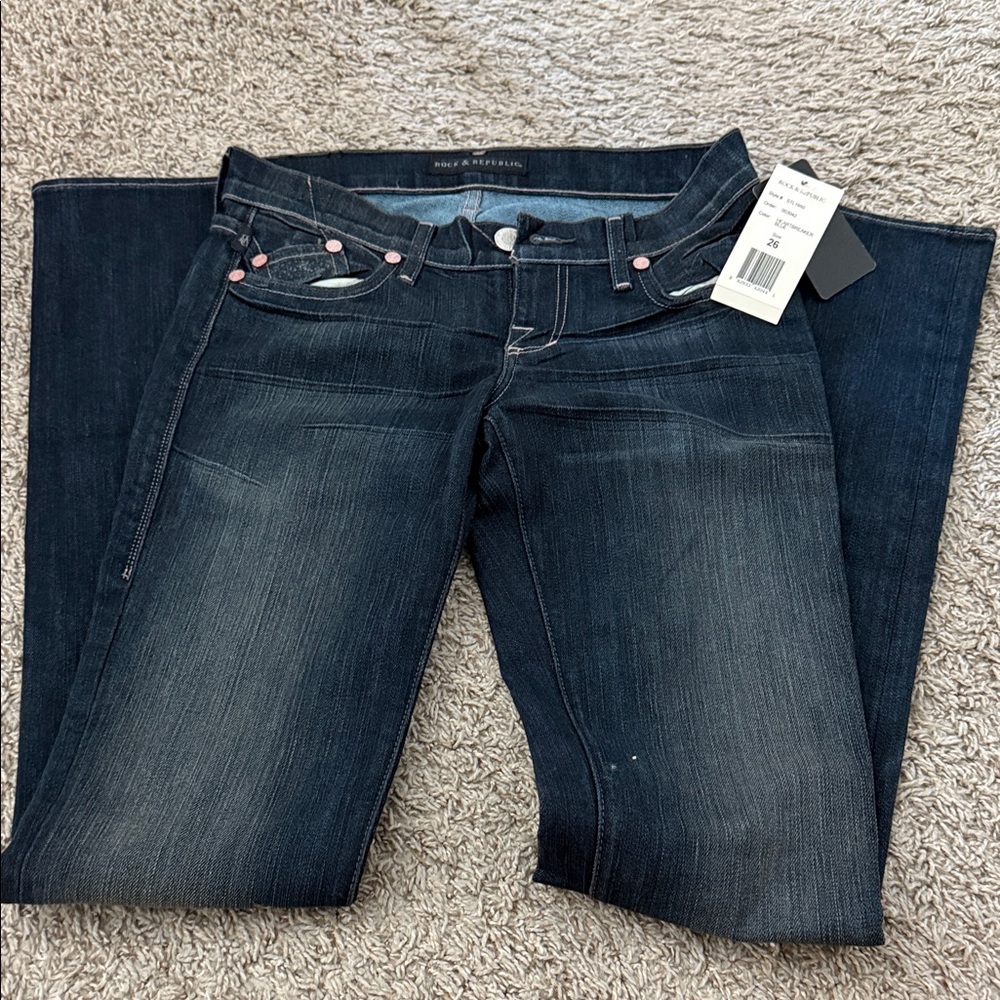 Rock & Republic Dark Indigo Straight Leg Jeans